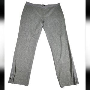 Elie Tahari Womens NWT Gray Valentina Gray Ankle Zip Fleece Pants Size XL $148